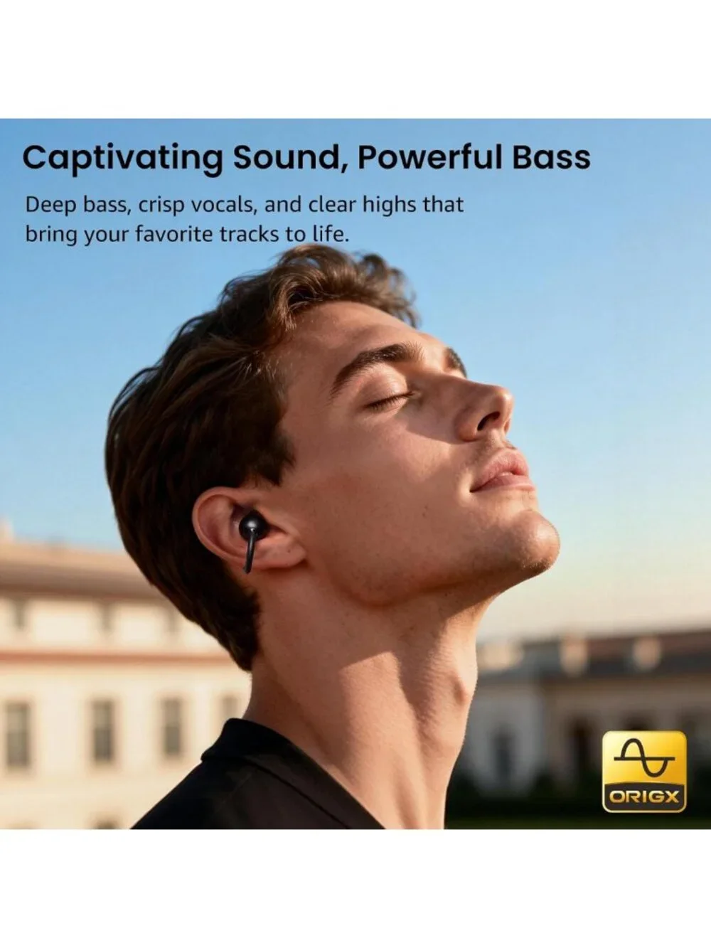 Lightweight Open Ear Wireless Earbuds, 40H Playtime, Bluetooth 5.4, Sports